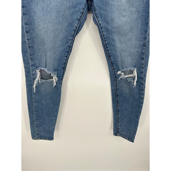 Levi's Skinny Taper Fit Medium Wash Blue Blow Out Denim Jeans Mens Size 30 x 30* - Picture 4 of 12